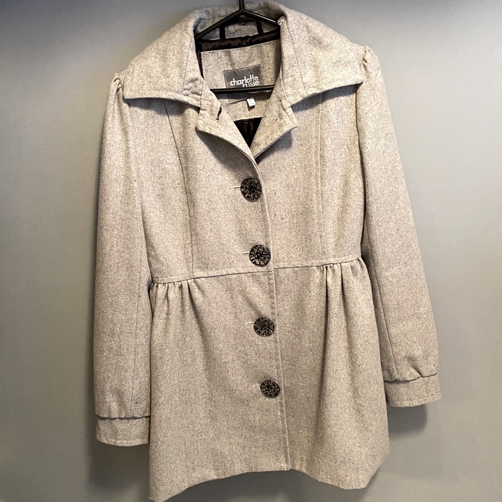 Charlotte Russe grey pea coat size M